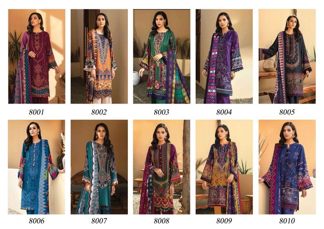 Iris 8 Latest Designer Casual Wear Pure Cotton Stylish Printed Karachi Dress Materials Collection